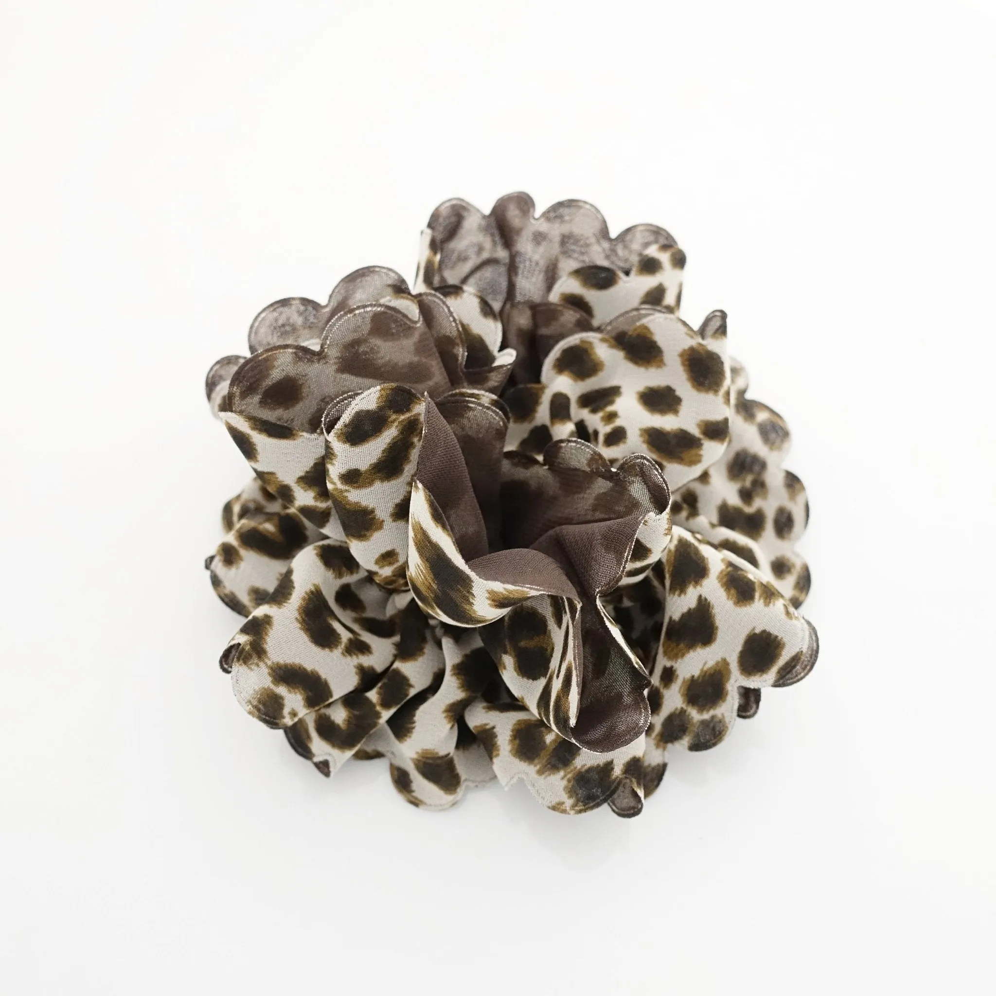 chiffon animal leopard print scrunchies women hair tie scrunchie