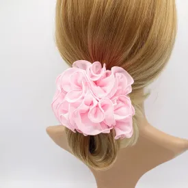 chiffon scrunchies, ruffle scrunchies, hair ties for women