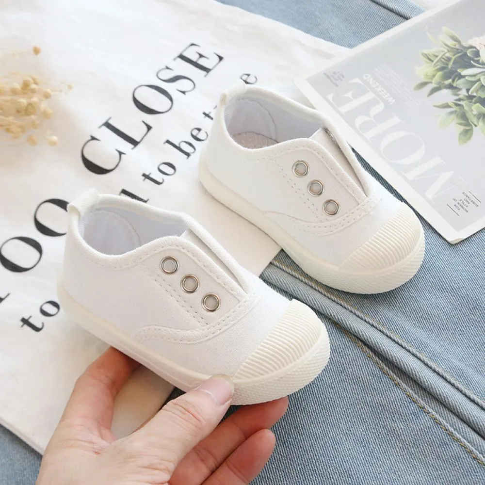 Children's Canvas Shoes Solid Simple Shoes Unisex Neutral Wholesale Baby Shoes Suppliers