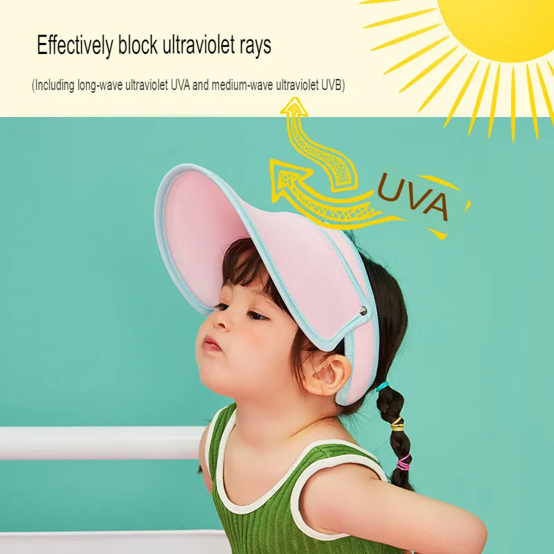 children's sun hat, versatile sun hat, summer empty top hat, children's anti-UV beach sun hat