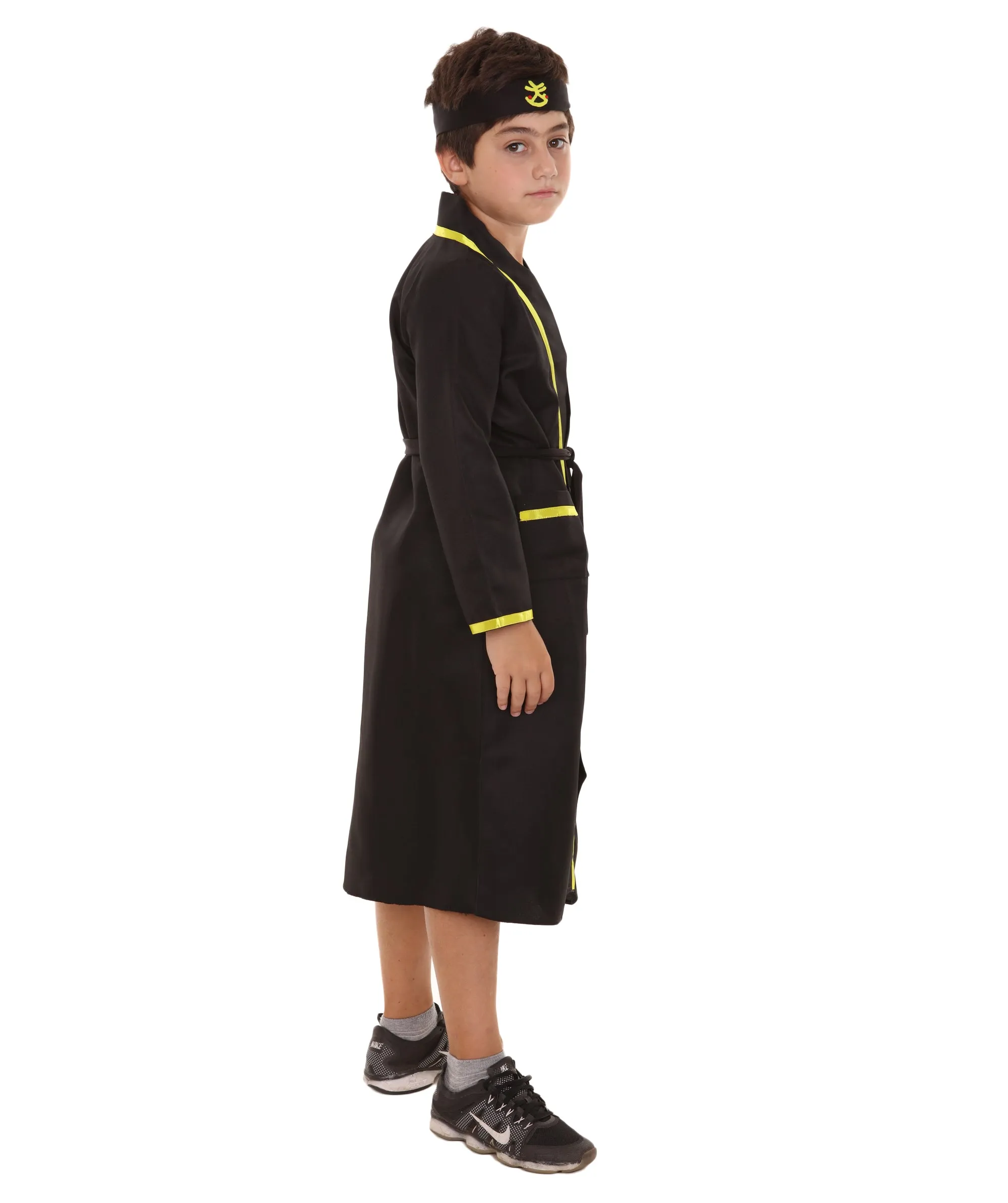 Child's Costume for Karate Kid Cobra Kai Bathrobe | Black Cosplay