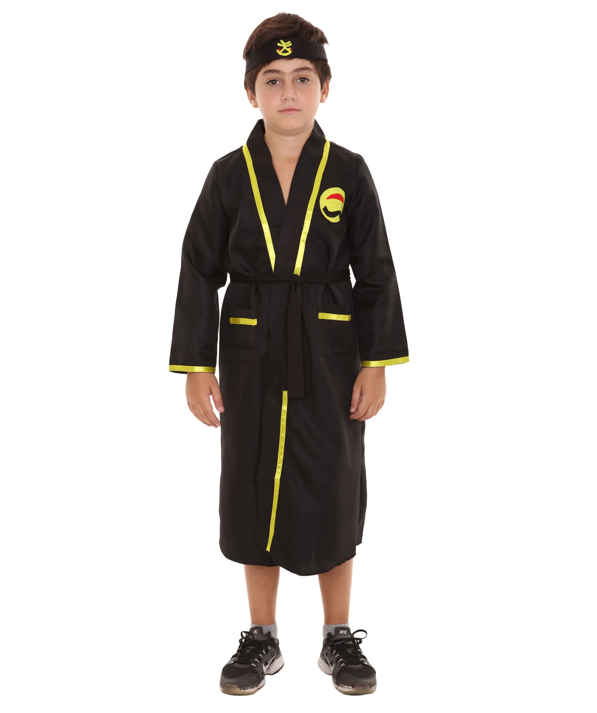 Child's Costume for Karate Kid Cobra Kai Bathrobe | Black Cosplay