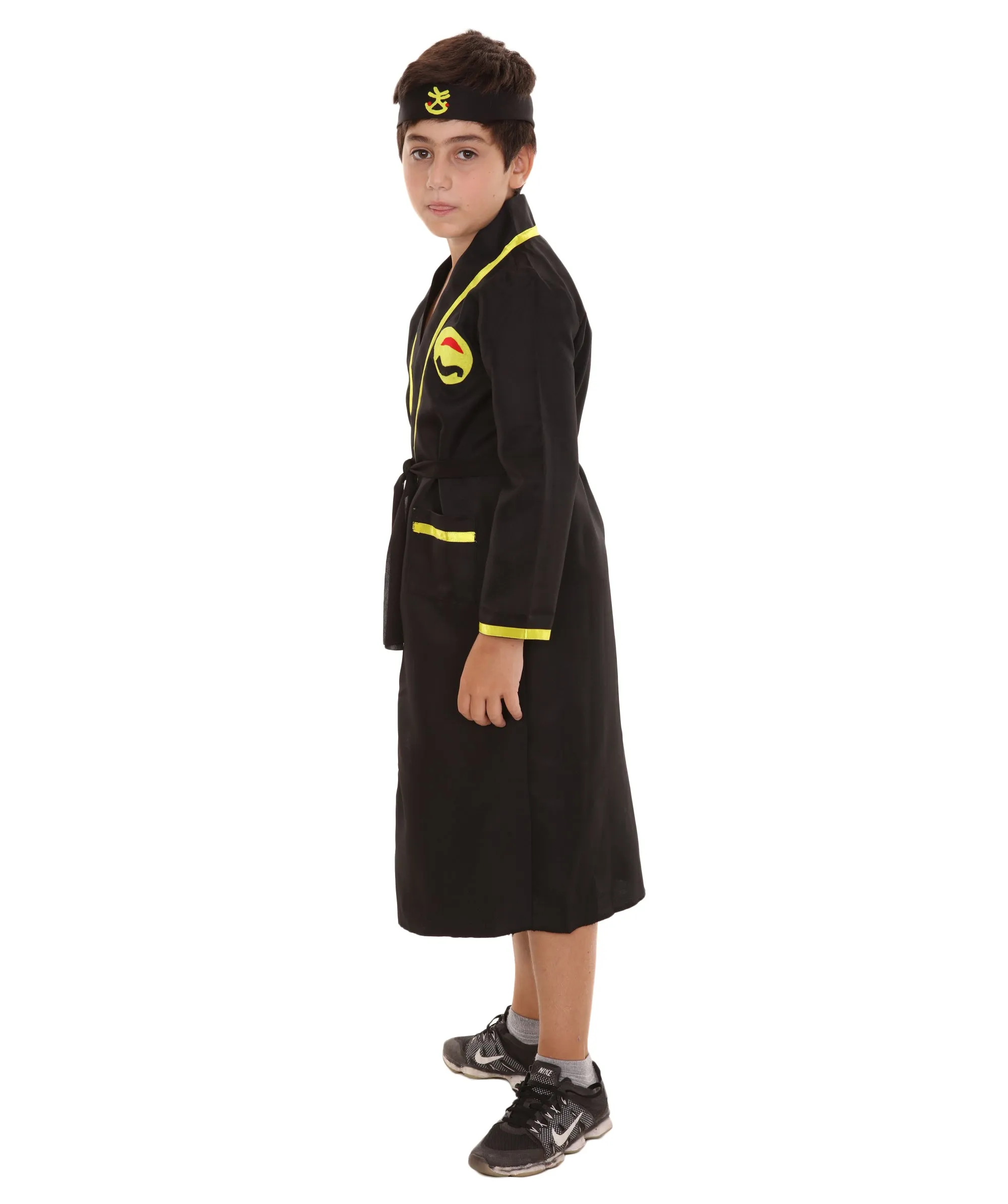 Child's Costume for Karate Kid Cobra Kai Bathrobe | Black Cosplay