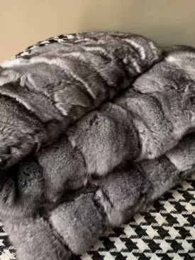 Chinchilla scarf chinchilla real fur unisex autumn and winter warm double-sided fur fur scarf blue purple basket shawl