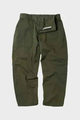 Chino Wide Fatigue Pants - Olive