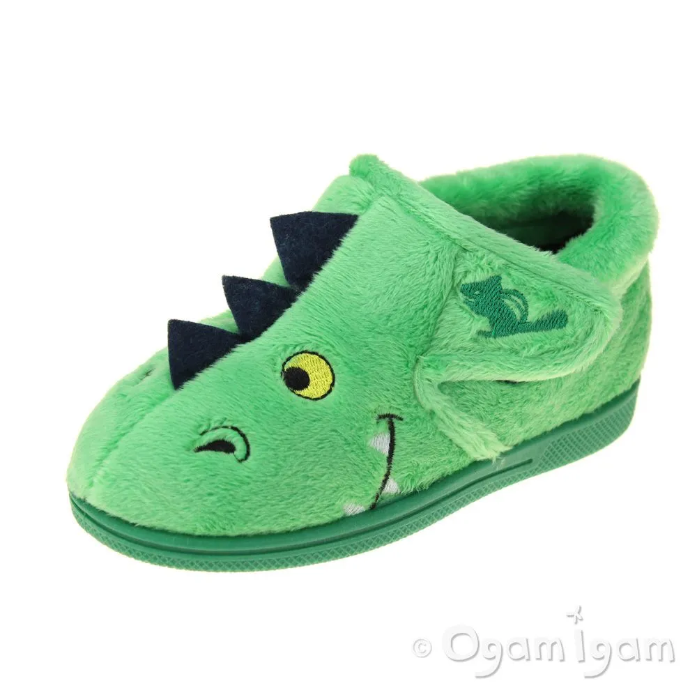 Chipmunks Scorch Boys Girls Green Slipper