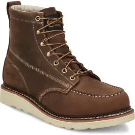 Chippewa Men's Edge Walker 6" Moc Toe Lace Up Work Boot -Brown- ED5322