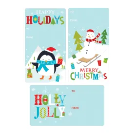 Christmas Gift Tag Stickers: Whimsical Holiday Fun - 75 Stickers