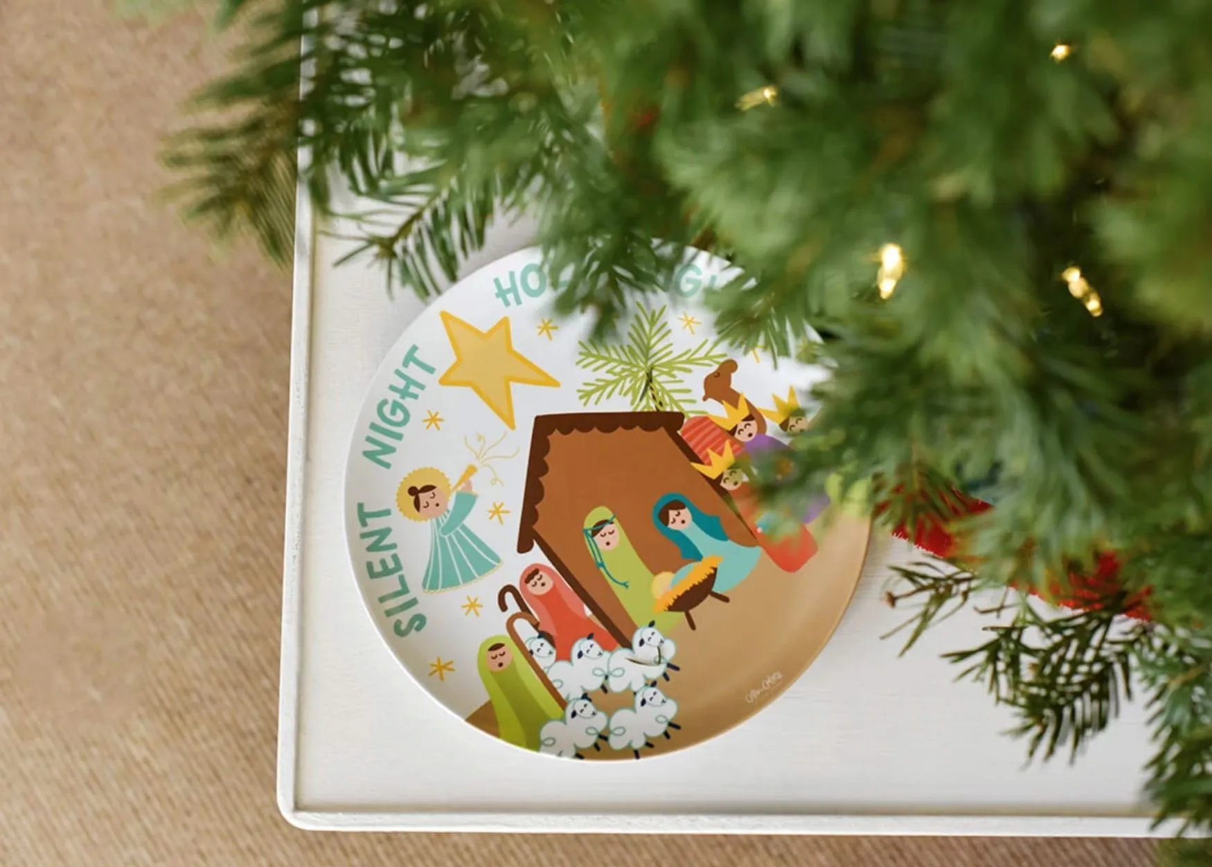 Christmas Nativity Melamine Dinner Plate