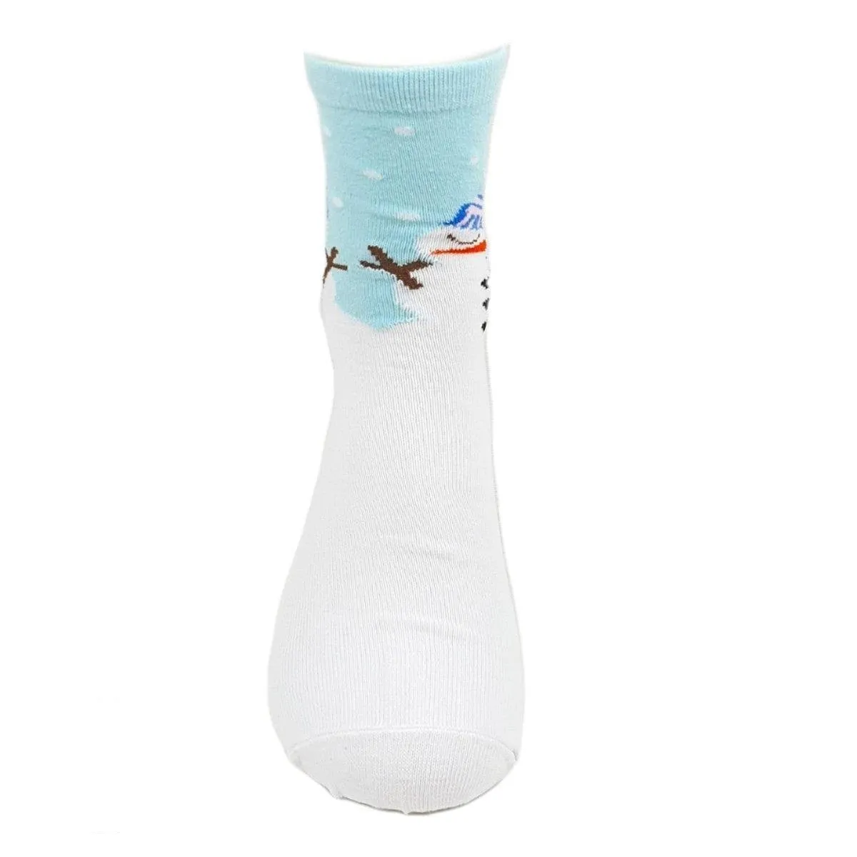 Christmas Socks Snowman | White