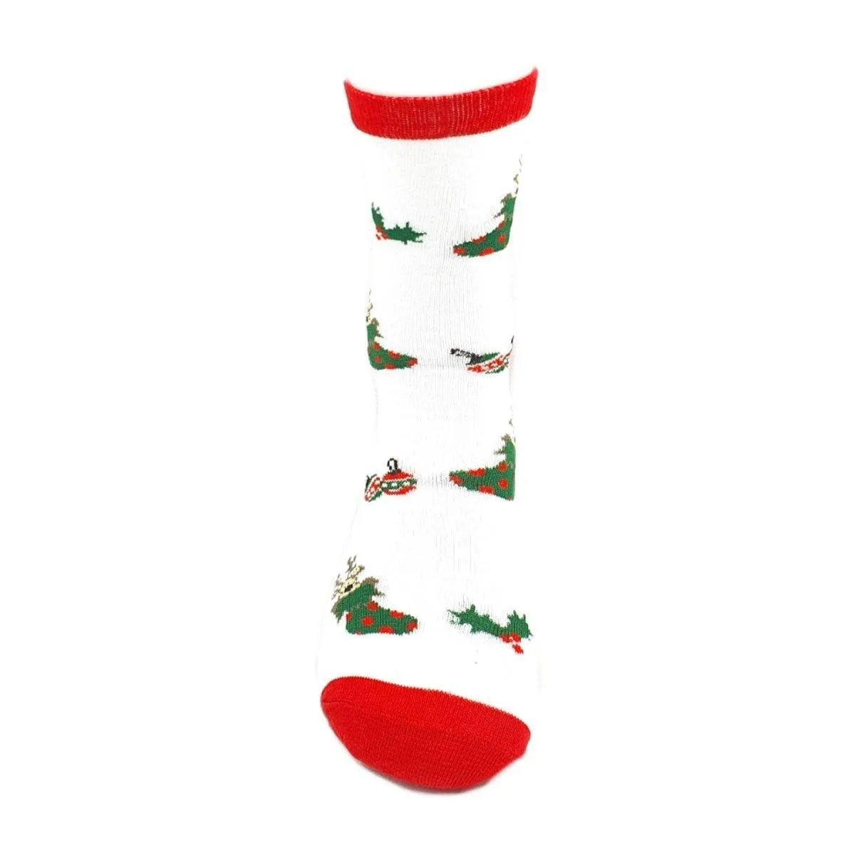 Christmas Socks Xmas Ornaments | White & Red