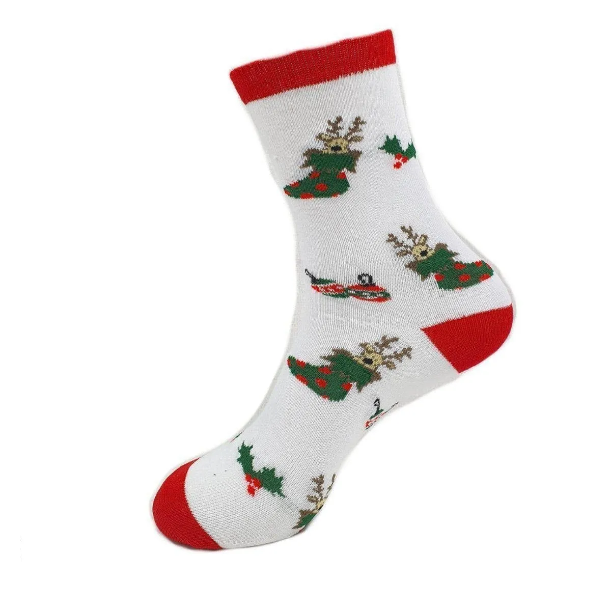 Christmas Socks Xmas Ornaments | White & Red