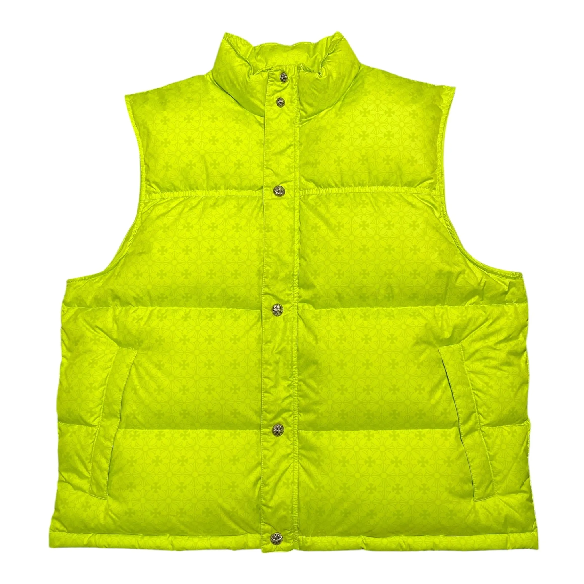 Chrome Hearts Monogram Down Vest Green Pre-Owned