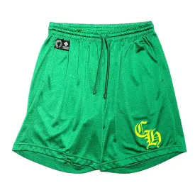 Chrome Hearts Sports Mesh Varsity Shorts Green