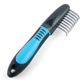 Chullbull 2 in 1 Deshedding & Dematting Tool for Dogs and Cats (Blue and Black)