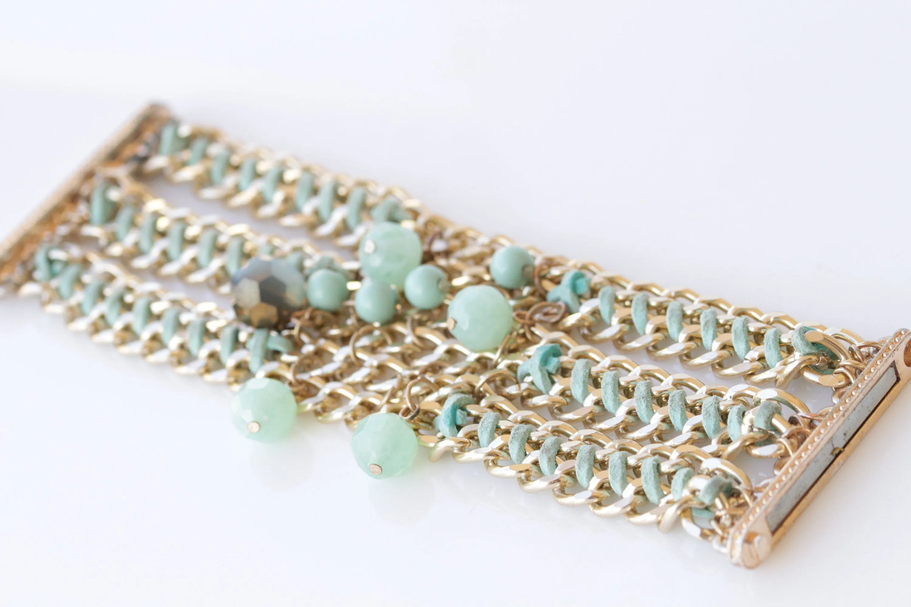 CHUNKY BEADED LINK BRACELET