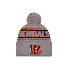 Cincinnati Bengals 2024 Cold Weather Gray Pom Knit Hat