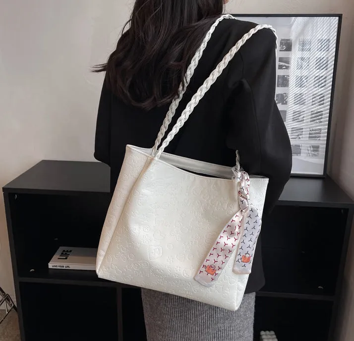 CL1140 - Embossed White Fashion Handbag