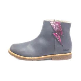 Clarks Ankle Boots Leather Grey Colour For Kids