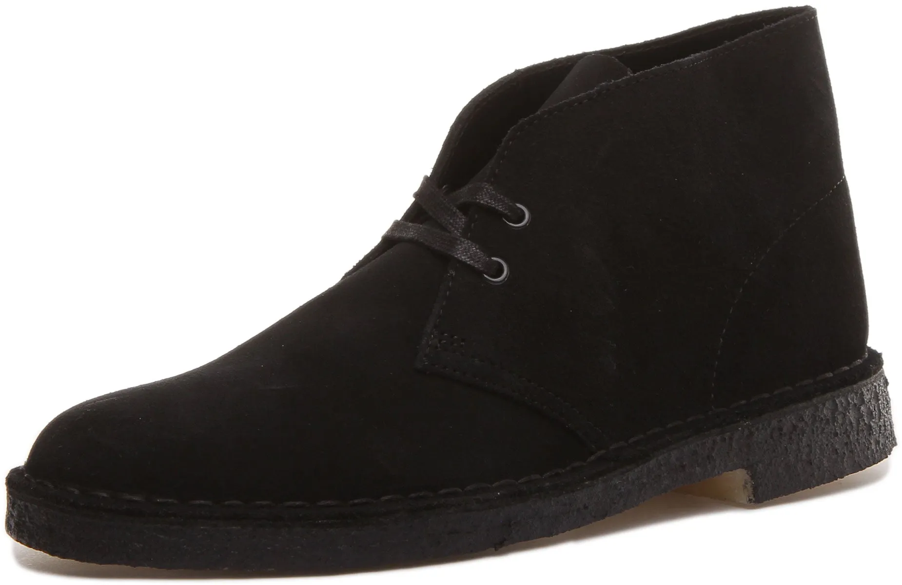 Clarks Originals Desert Boot In Black Suede For Men