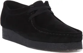 Clarks Originals Wallabee In Black Suede For Women