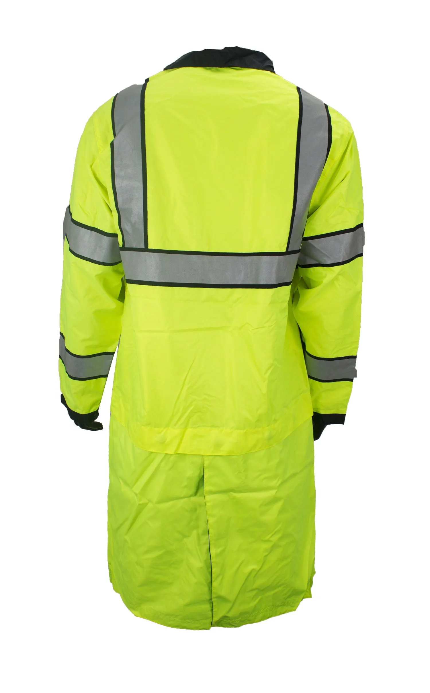 Class 3 Type P Reversible High Visibility Long Raincoat