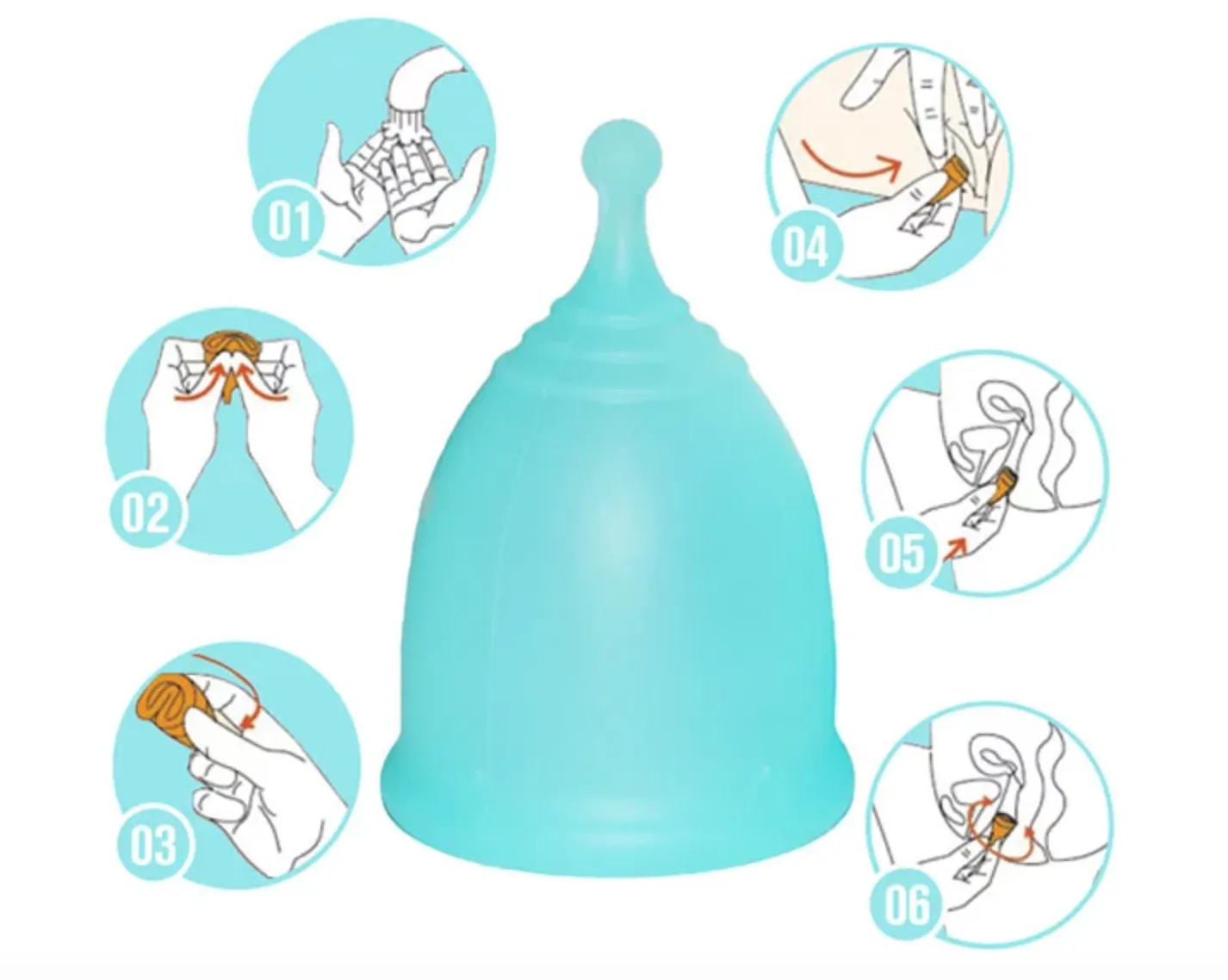 Classic Bell Menstrual Cup - Turquoise