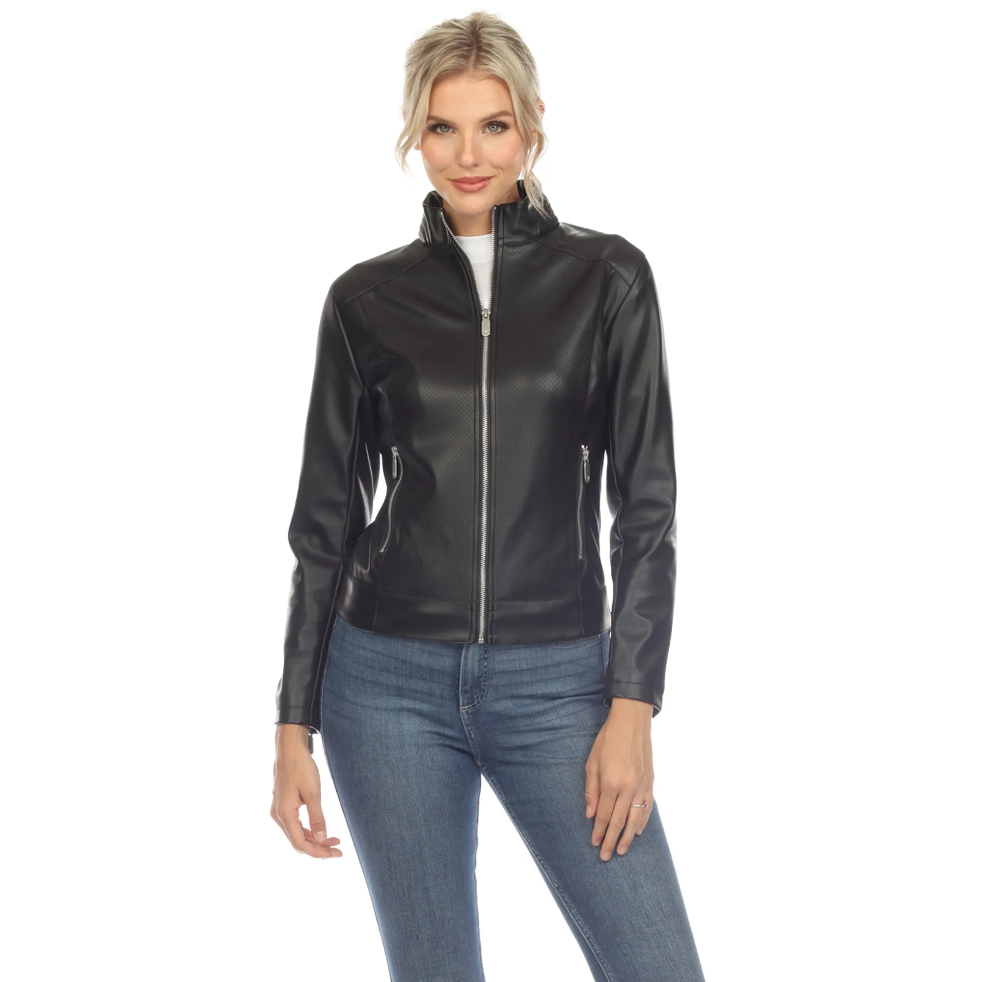 Classic Biker Faux Leather Jacket