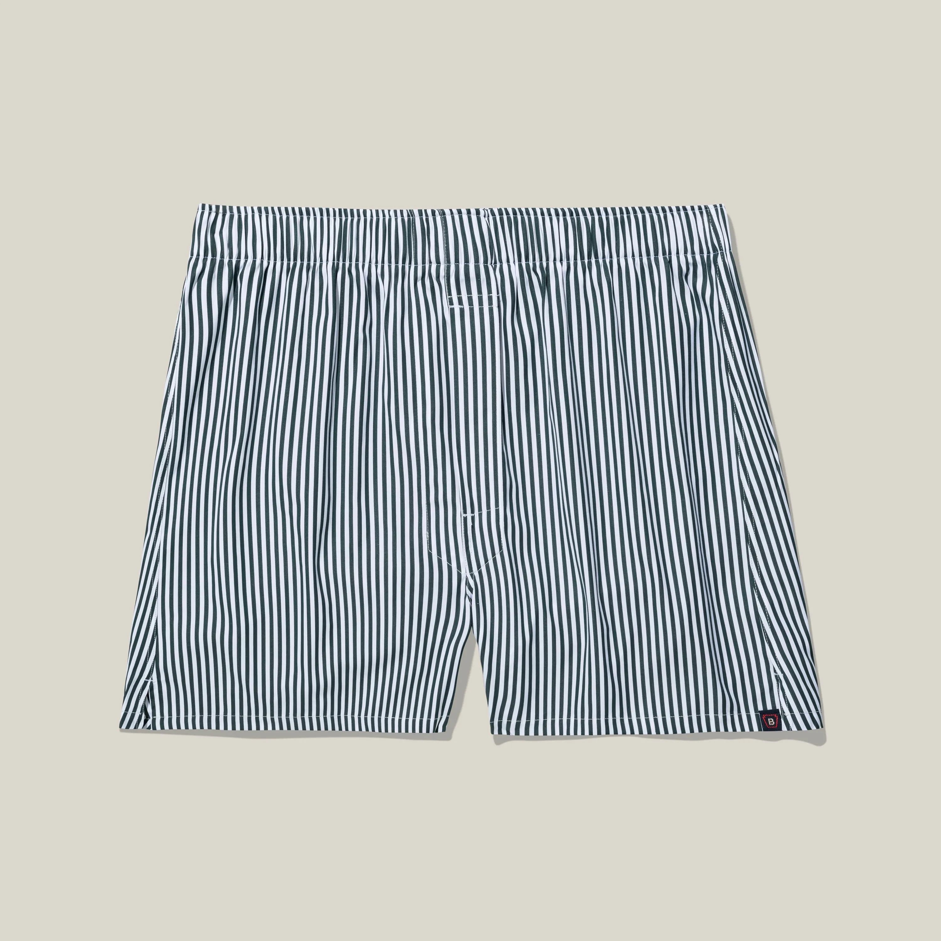 Classic FIt Boxer Green Stripe