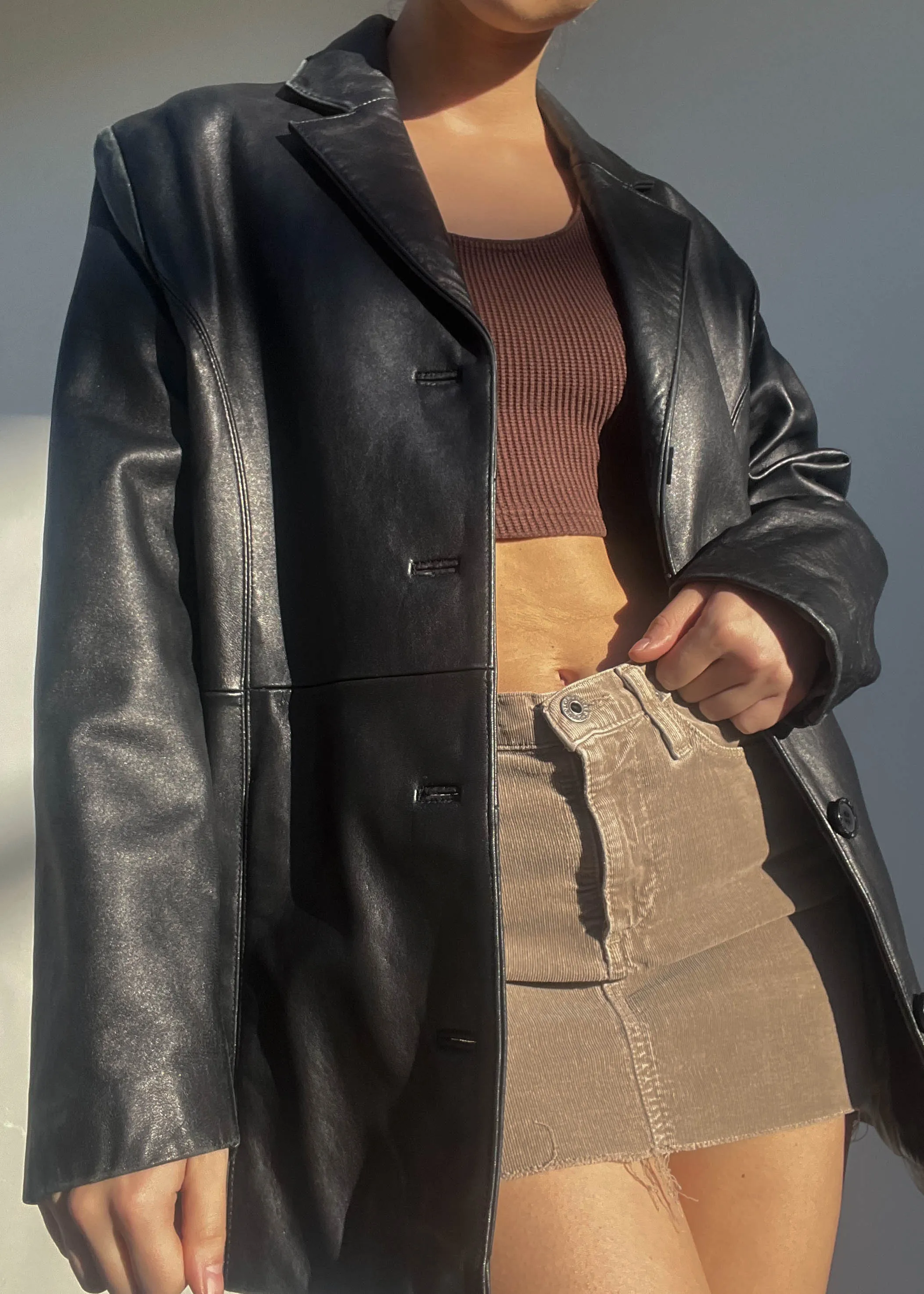 Classic Leather Jacket (S-M)