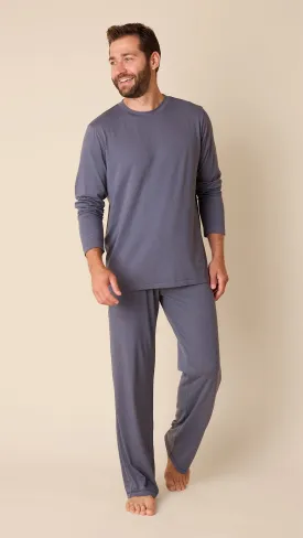 Classic Men's Pima Knit Pullover Set - Steel