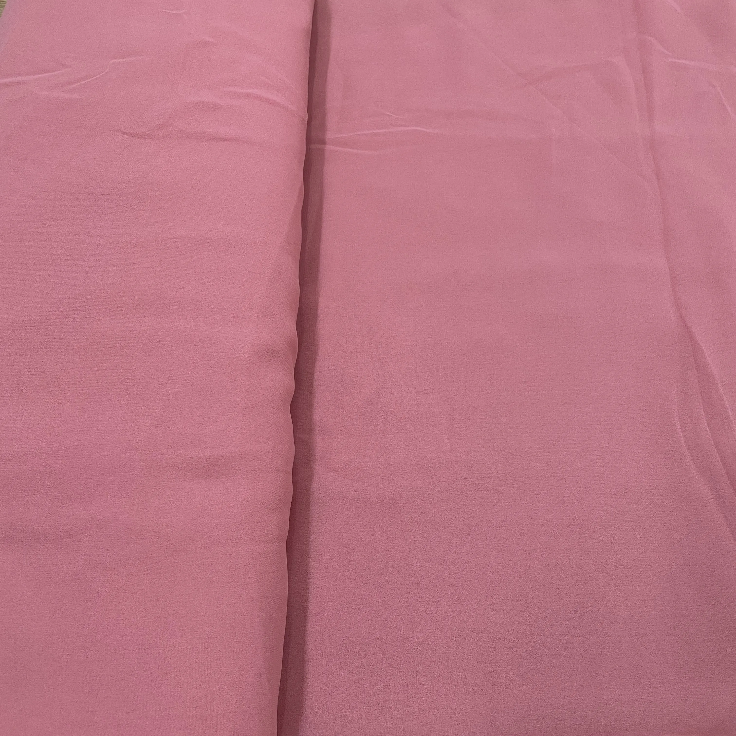 Classic Peach Pink Solid Georgette Fabric