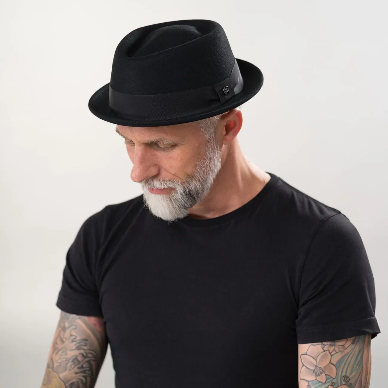 Classic Pork Pie Wool Felt Fedora Hat