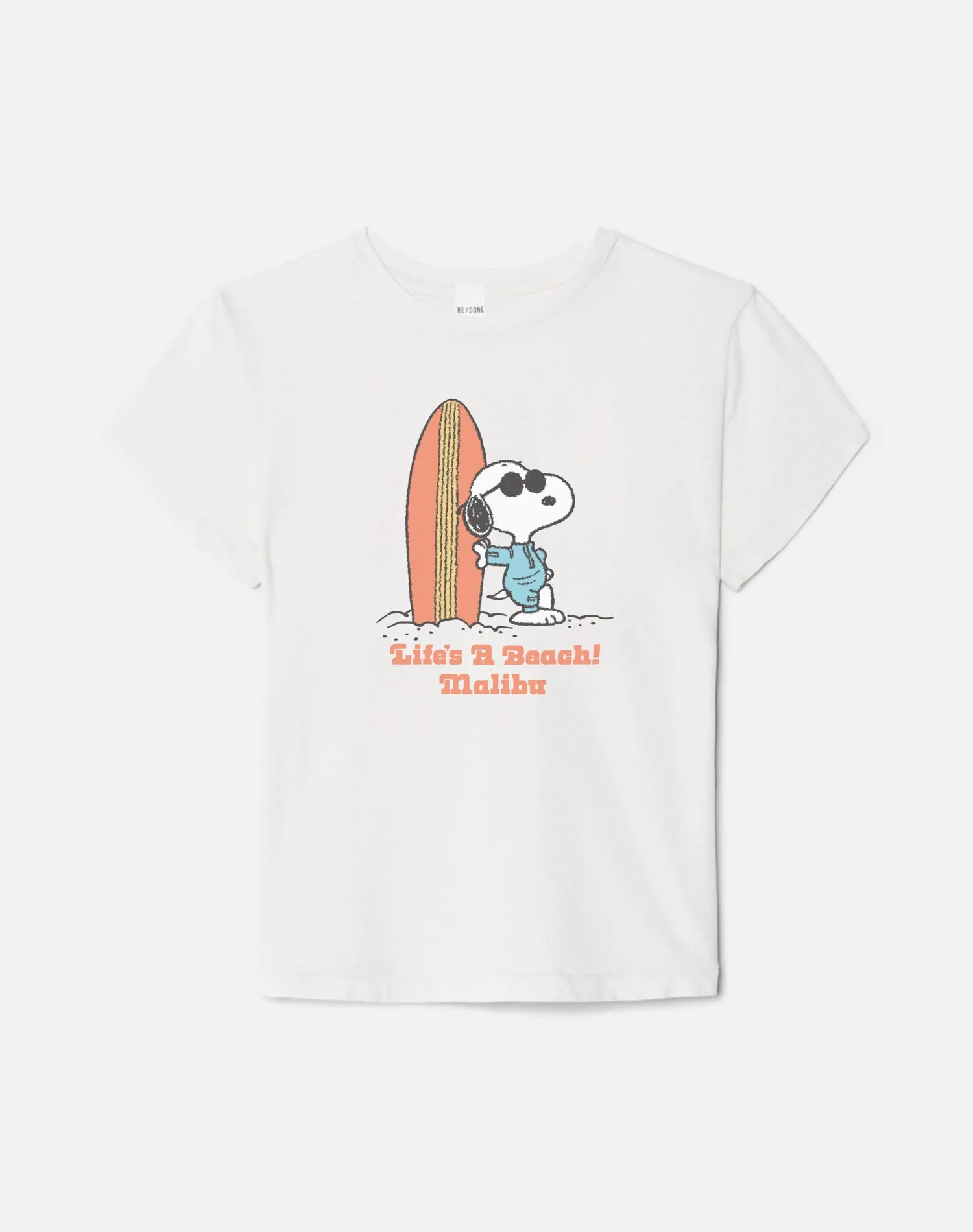 Classic "Snoopy Malibu" Tee - Vintage White