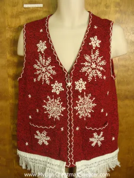 Classic Snowflakes Cute Christmas Sweater Vest