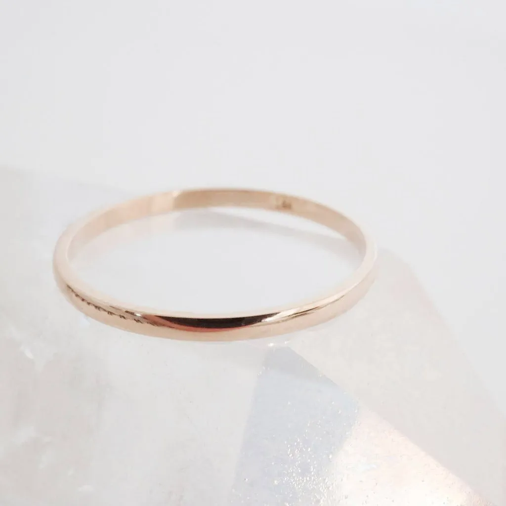 Classic Stacking Ring, 14k Gold