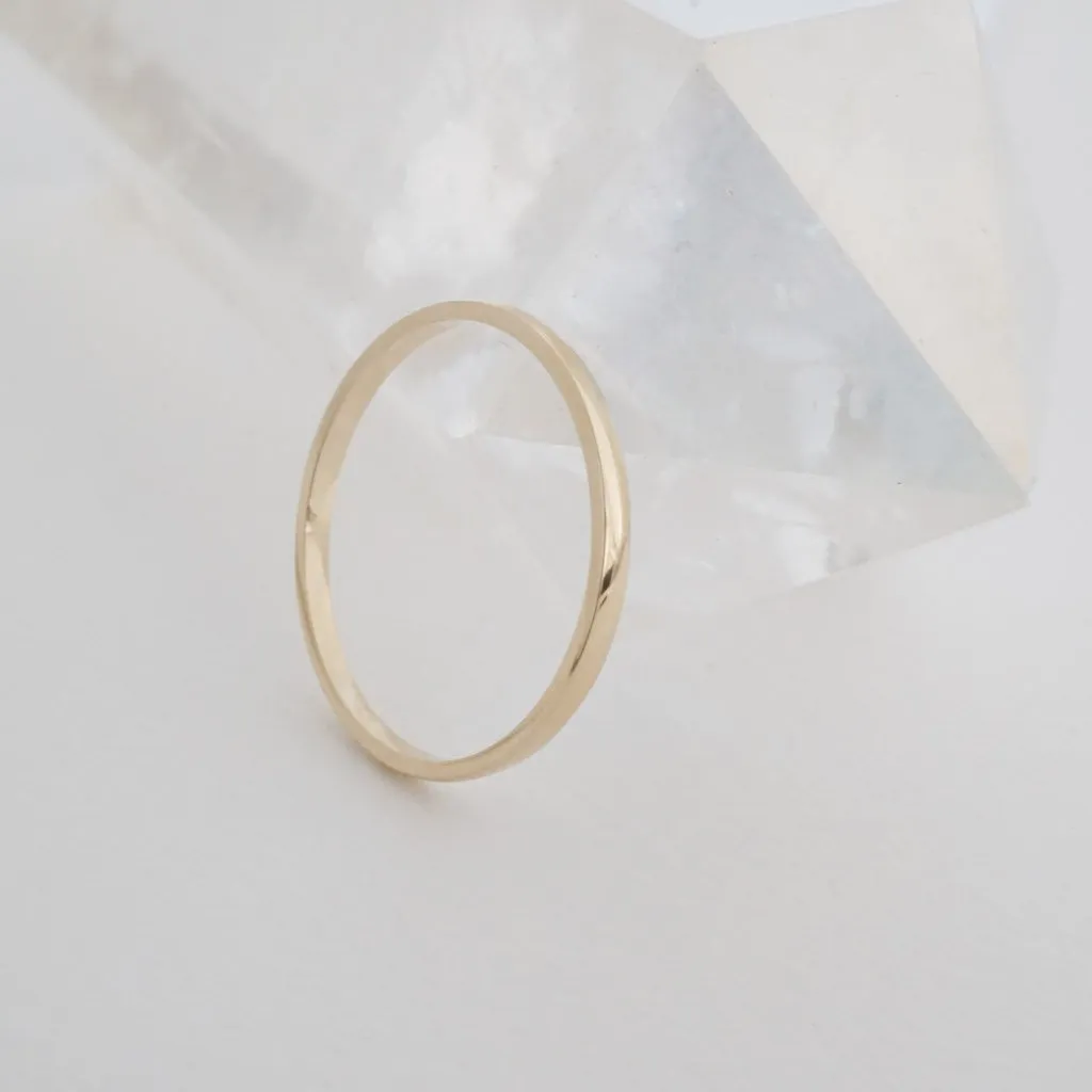 Classic Stacking Ring, 14k Gold