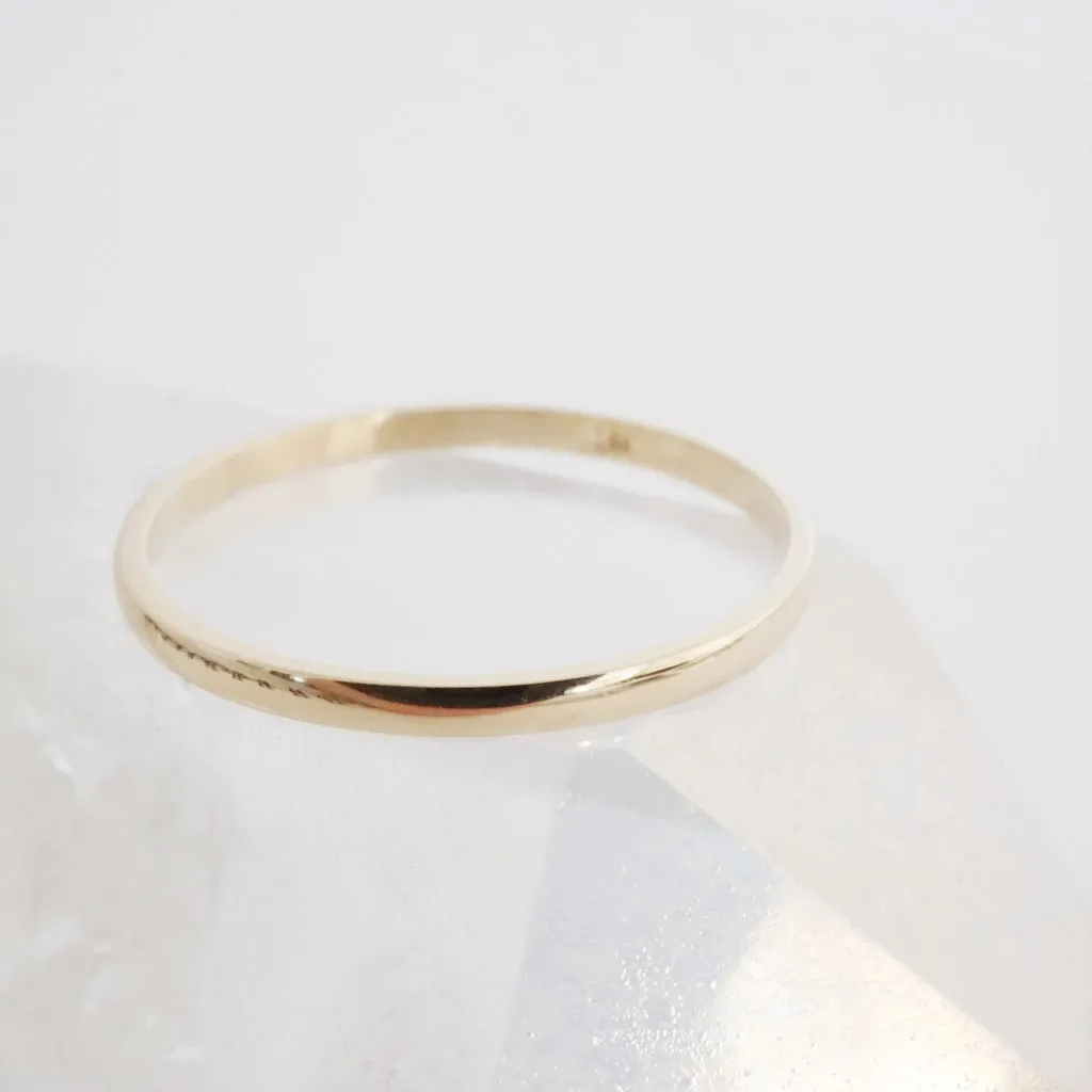 Classic Stacking Ring, 14k Gold