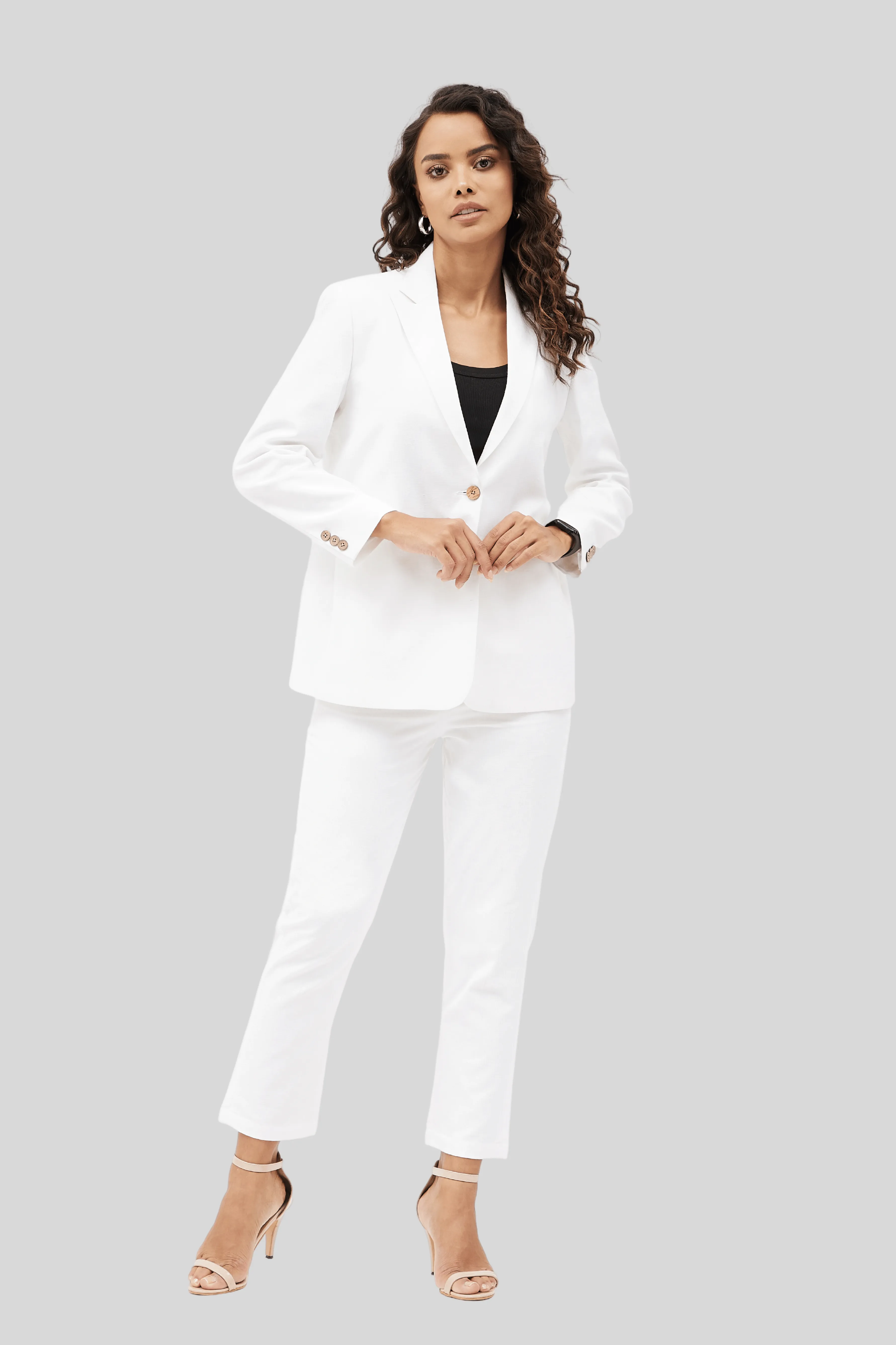 Classic Work Blazer & Trouser Set - White