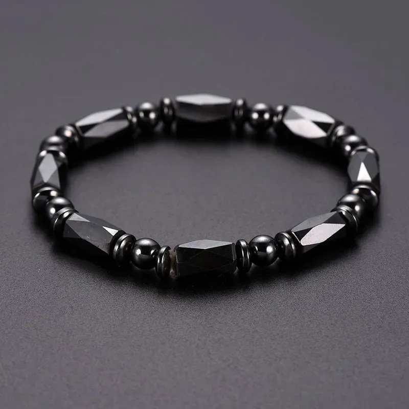 Classical Wave Hematite Energy Bracelets Men Nature High Polish Hematite Magnetic Bracelets for Women New Fashion Energy Jewelry