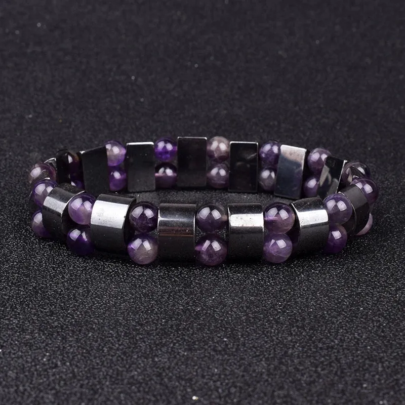 Classical Wave Hematite Energy Bracelets Men Nature High Polish Hematite Magnetic Bracelets for Women New Fashion Energy Jewelry