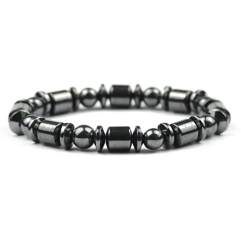 Classical Wave Hematite Energy Bracelets Men Nature High Polish Hematite Magnetic Bracelets for Women New Fashion Energy Jewelry