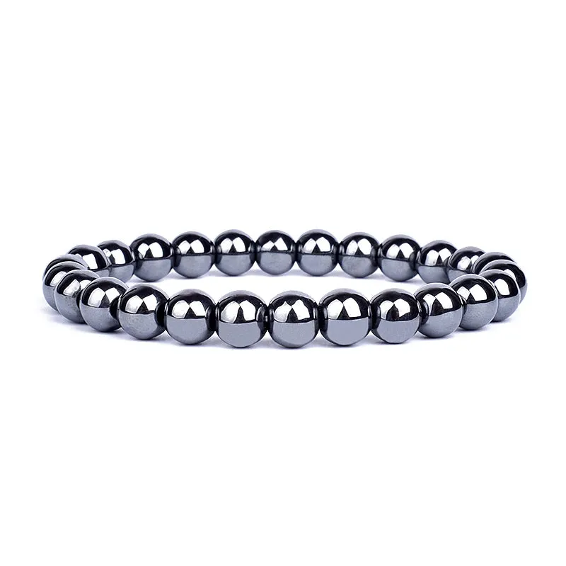 Classical Wave Hematite Energy Bracelets Men Nature High Polish Hematite Magnetic Bracelets for Women New Fashion Energy Jewelry