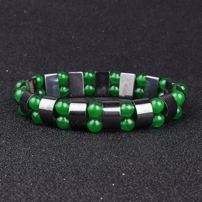 Classical Wave Hematite Energy Bracelets Men Nature High Polish Hematite Magnetic Bracelets for Women New Fashion Energy Jewelry