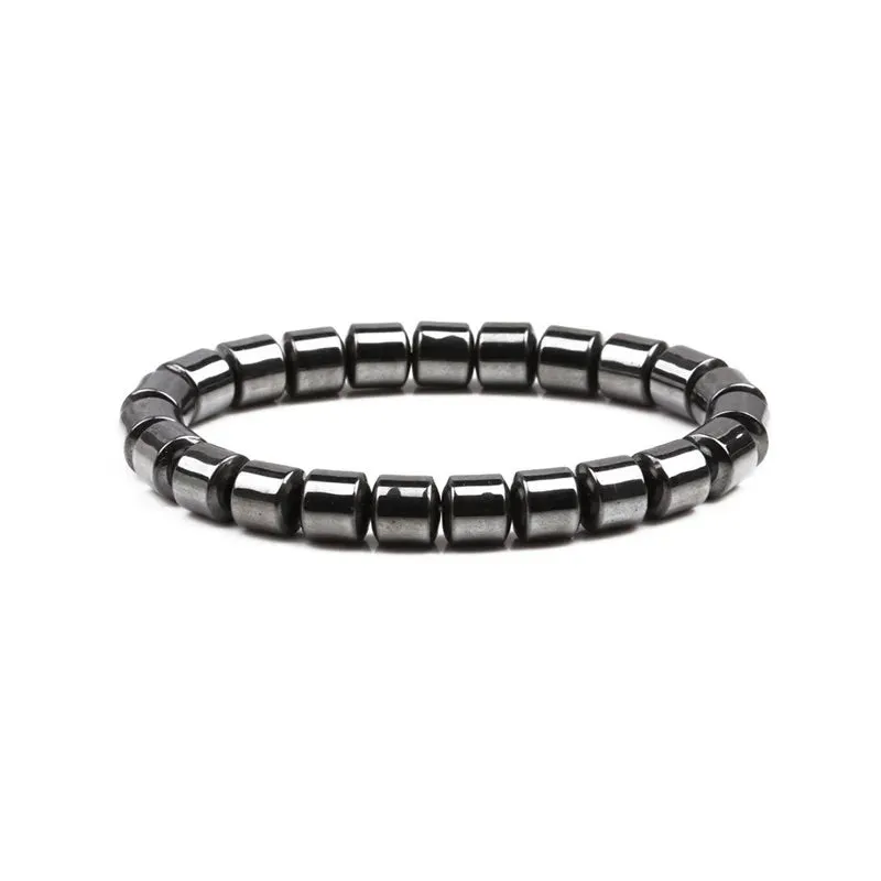 Classical Wave Hematite Energy Bracelets Men Nature High Polish Hematite Magnetic Bracelets for Women New Fashion Energy Jewelry