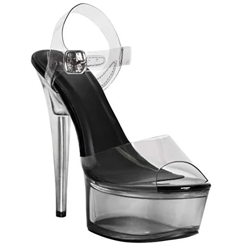 Classy Clear High Heel Stiletto Perspex Pumps Court Shoes