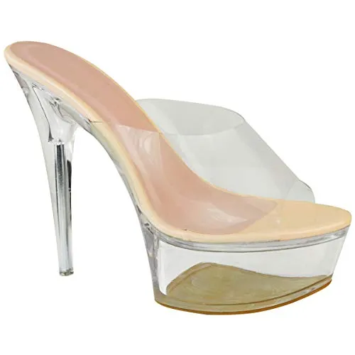 Classy Clear High Heel Stiletto Perspex Pumps Court Shoes