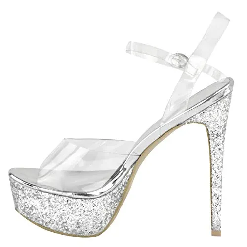 Classy Clear High Heel Stiletto Perspex Pumps Court Shoes