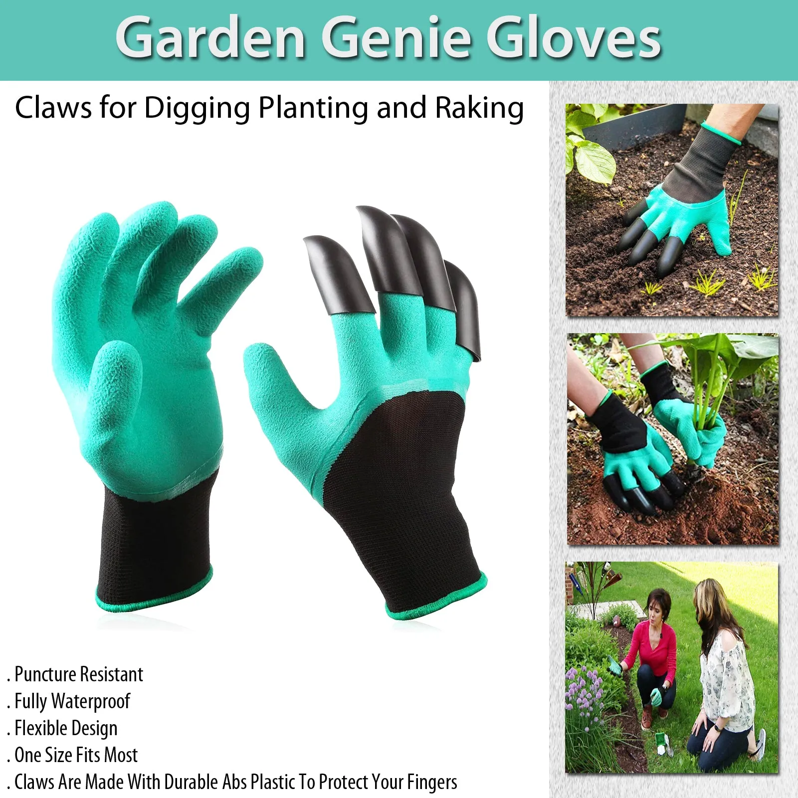 Claw-Enhanced Gardening Gloves for Easy Digging and Planting