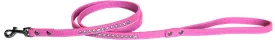 Clear Jewel Pet Leash 1-2" Wide X 4' Long Bright Pink